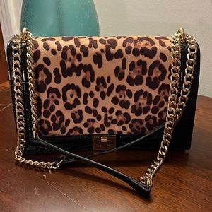 INC LEOPARD CROSSBODY